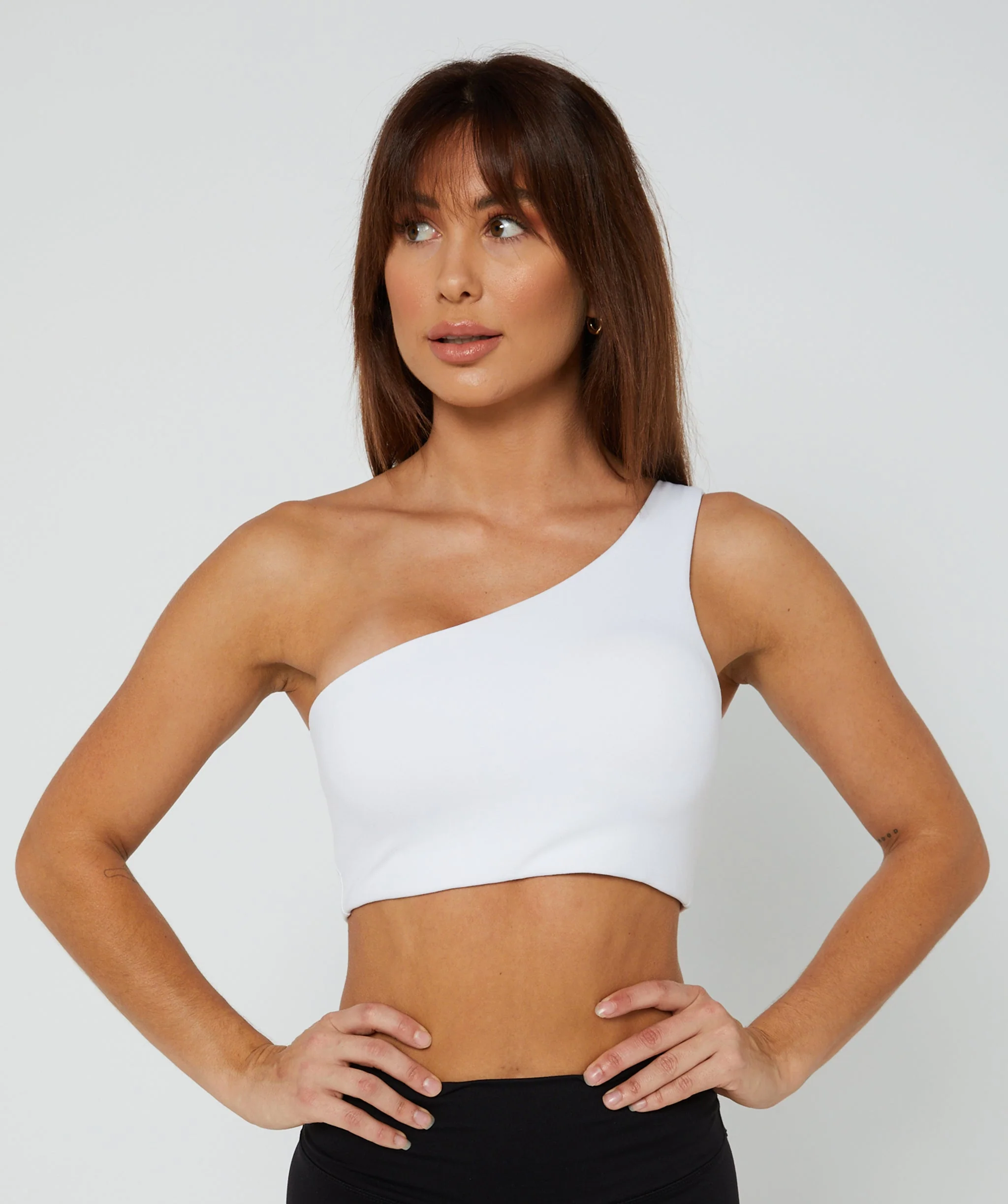 Elite One Strap Sports Bra (White) by OneMoreRep - Image 2