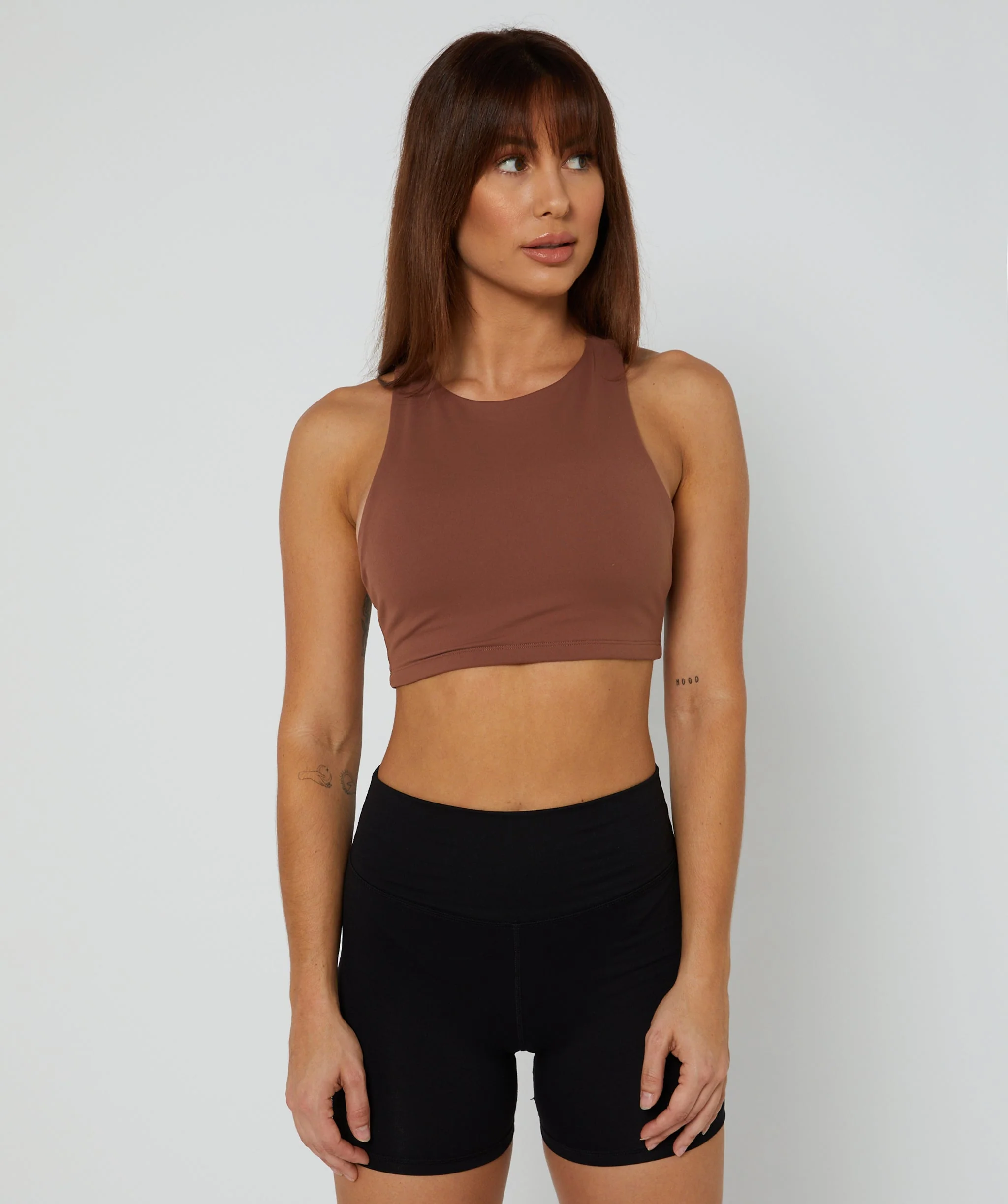 Force T-Back Sports Bra (Mocha) by OneMoreRep - Image 2