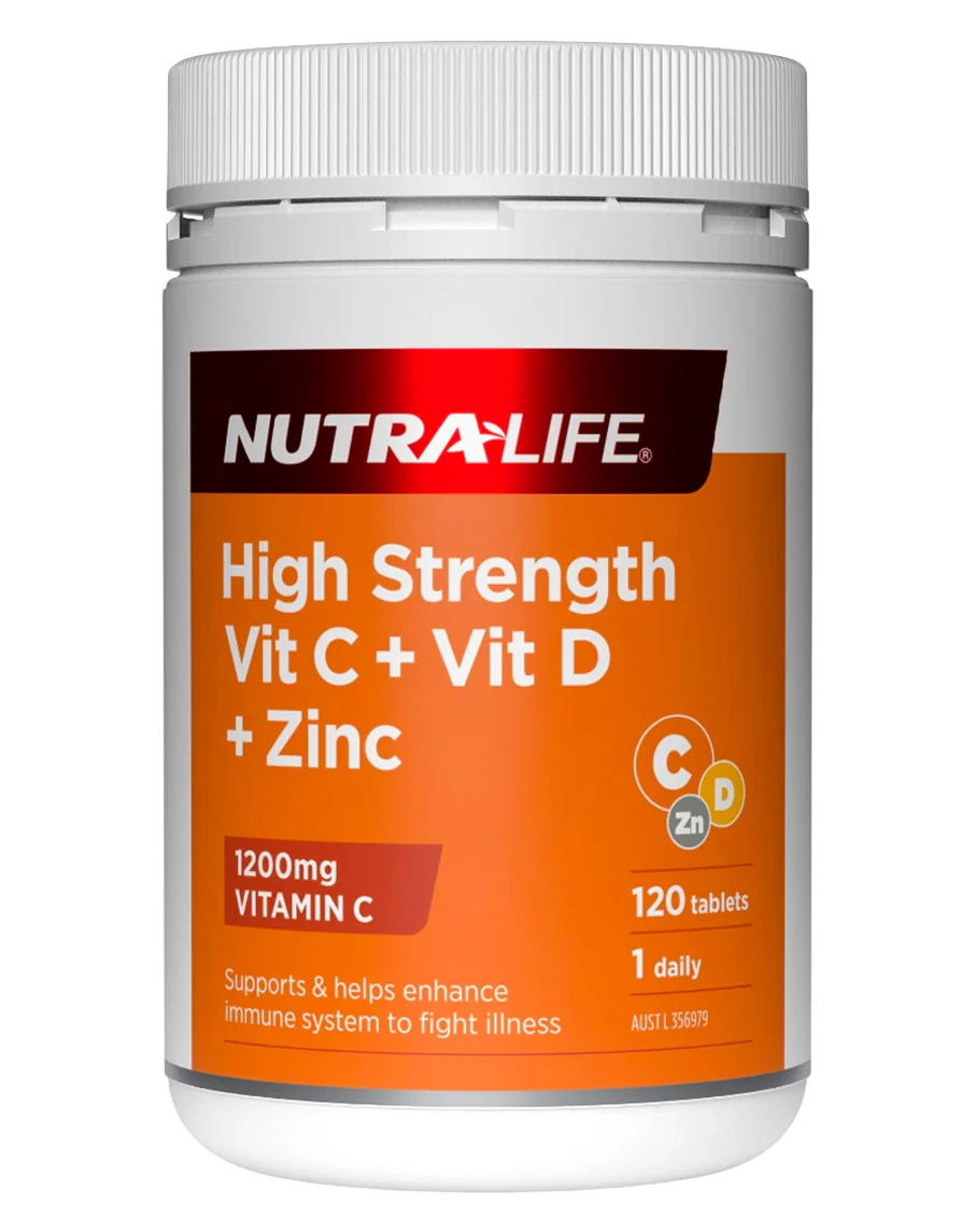 High Strength Vitamin C + Vit D + Zinc by Nutra Life - Image 2