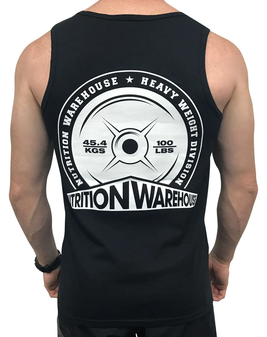 Training Singlet - Black (Heavy Weight Division) by Nutrition Warehouse - Image 2